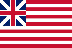 Grand Union Flag with stripes and Union Jack.